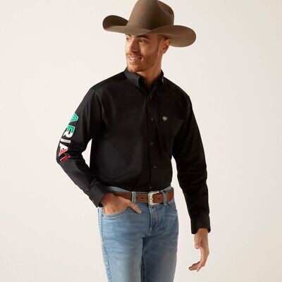 Ariat Men&#39;s Team Logo Twill Fitted Shirt