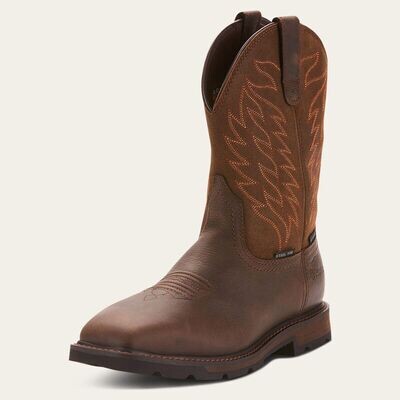 Ariat Men&#39;s Groundbreaker Wide Square Toe Waterproof Steel Toe Work Boot