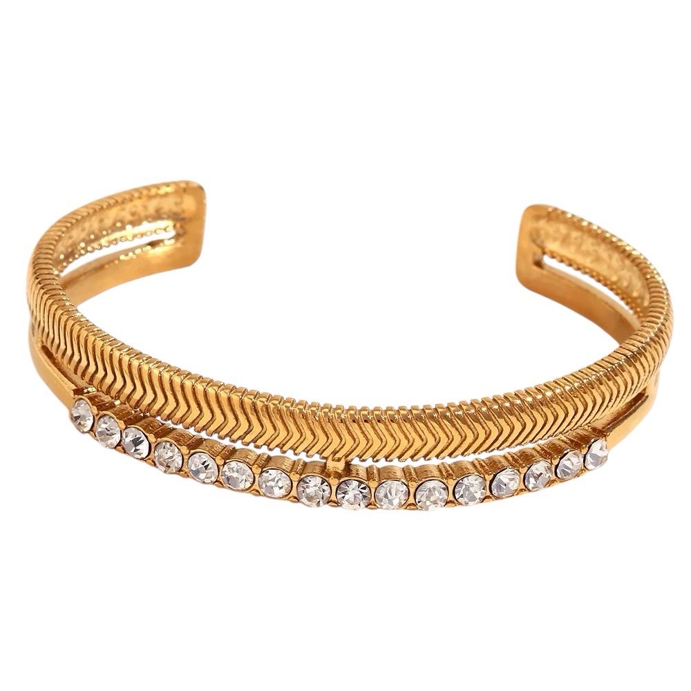 Bailey Rhinestone Cuff Bangle