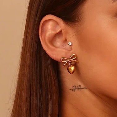 Heart Drop Earrings