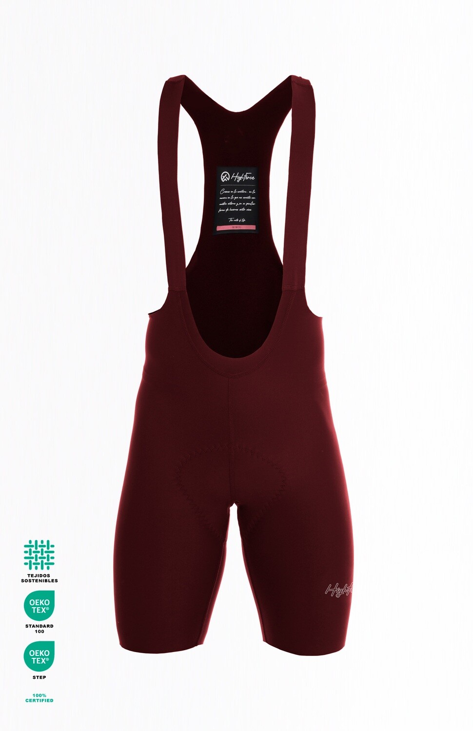 Pantaloneta de Ciclismo Pro Sin Costuras Mujer Highforce - Vinotinto
