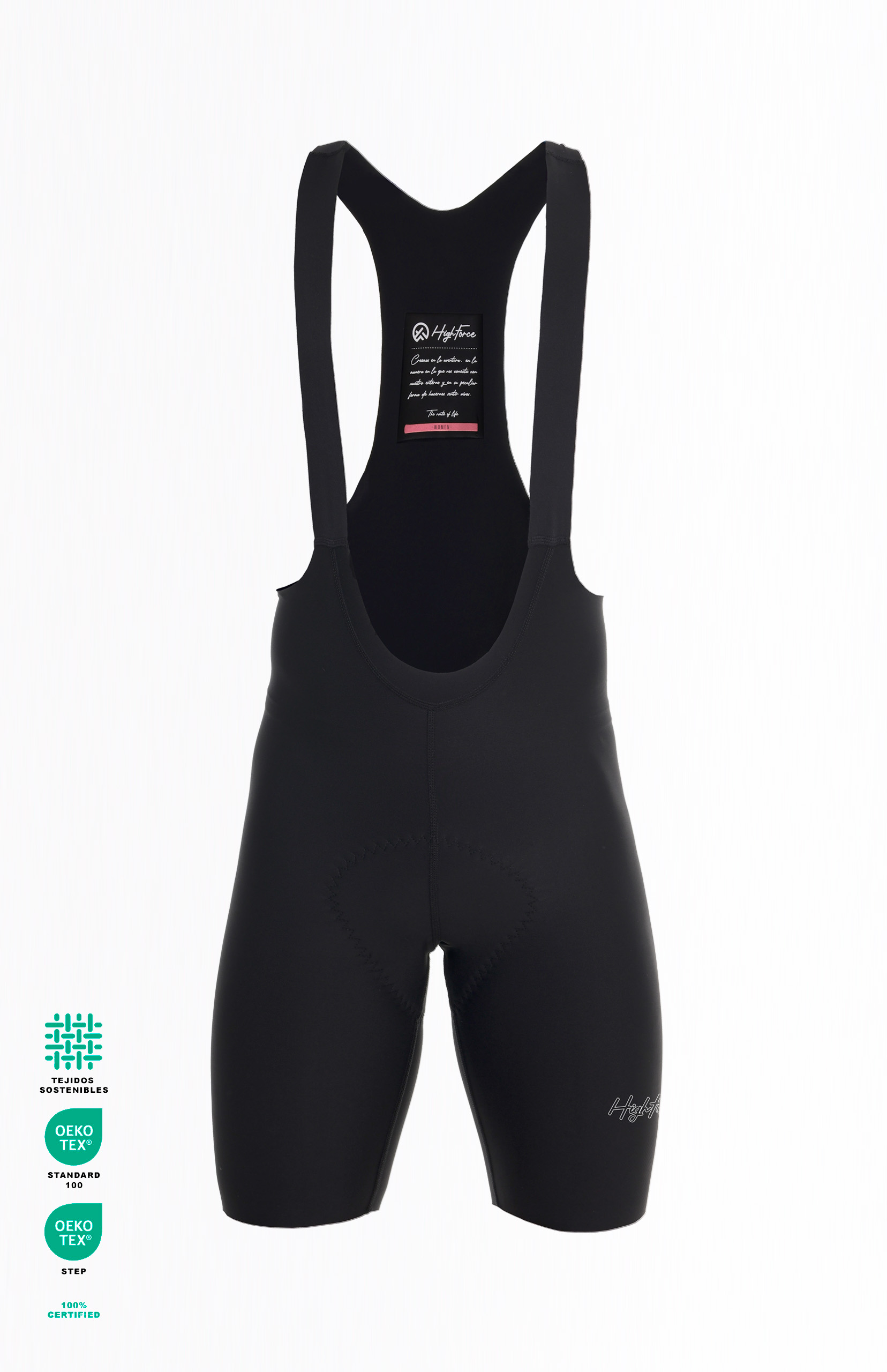 Pantaloneta de Ciclismo Pro Sin Costuras Mujer Highforce - Negra