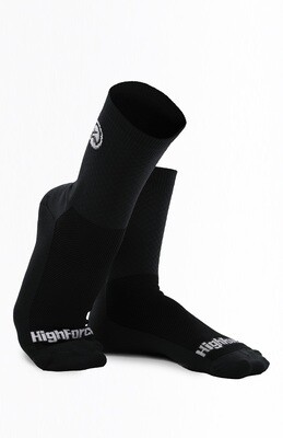 Medias de Ciclismo Compresivas Reflectivas Highforce - Negra
