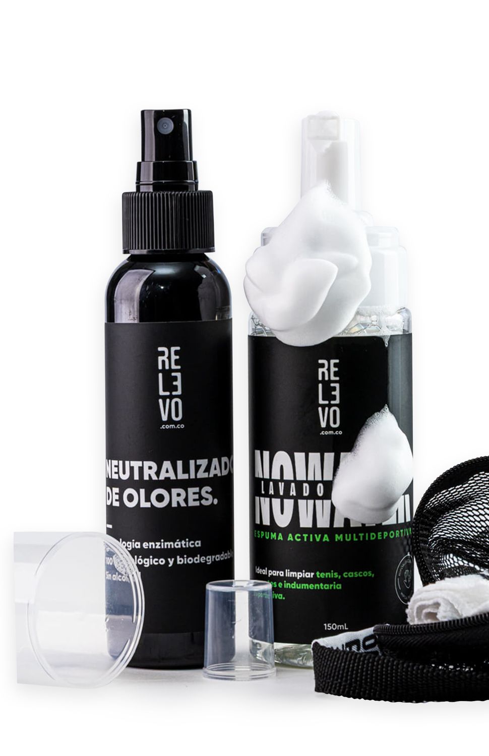 Espuma activa multideportiva ideal para limpiar tenis, cascos, guantes e indumentaria deportiva, tiene alto poder espumante que limpia y desincrusta la suciedad y mugre sin necesidad de utilizar agua. El neutralizador de olores cuenta con tecnologia enzimática 100% ecologico y biodegradable sin alcohol, este producto tiene tecnologia de fermentacion a partir de derivados de la caña de azucar.
KIT CONTIENE
Neutralizador de olores 120 ml
Espuma Limpiadora de 150 ml
Paño microfibra
Bolsa de lavandería 
 70000 
 true 
 702346485,574087863,769135057