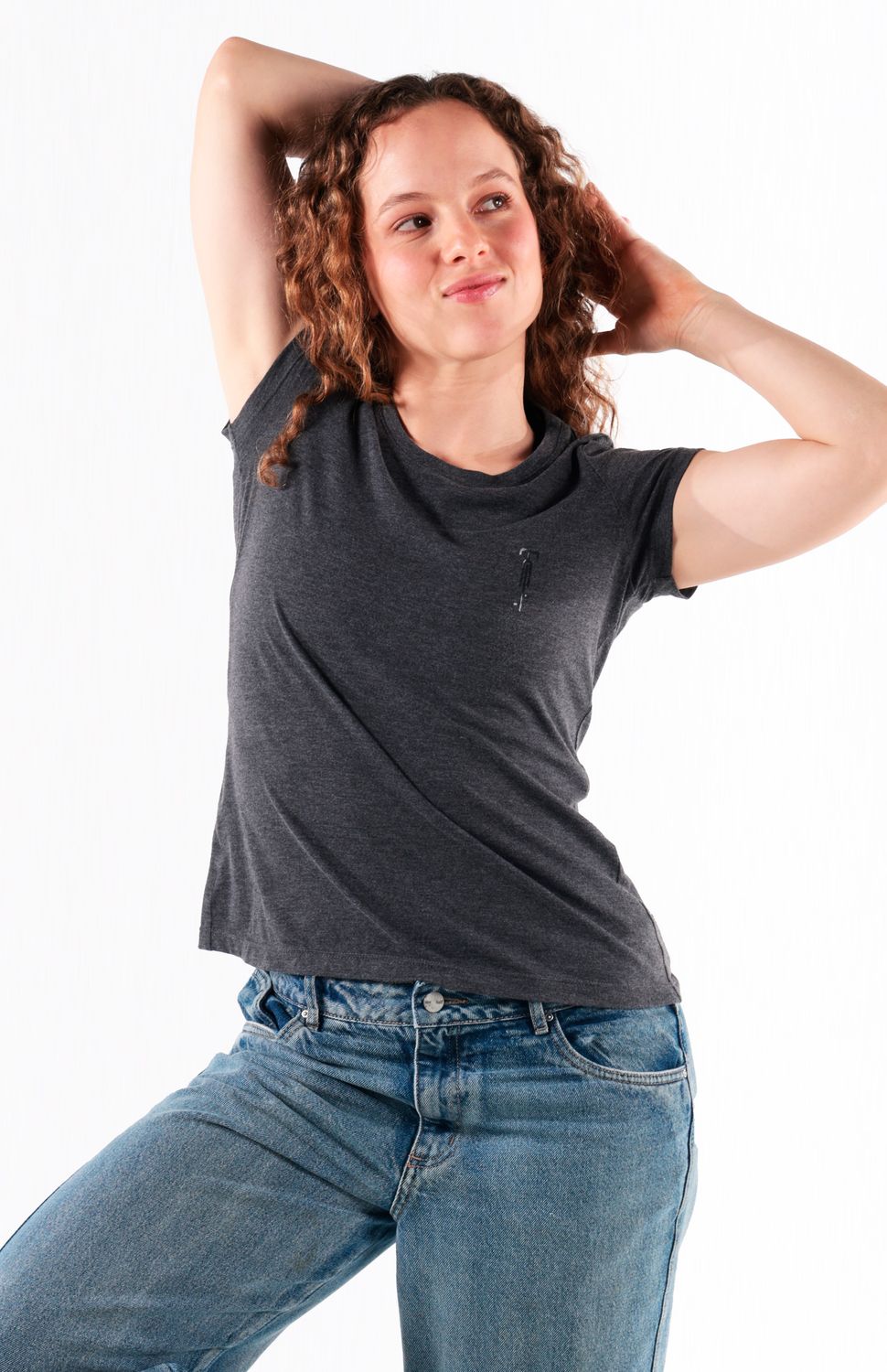 Camiseta Algodón Mujer Highforce - Gris