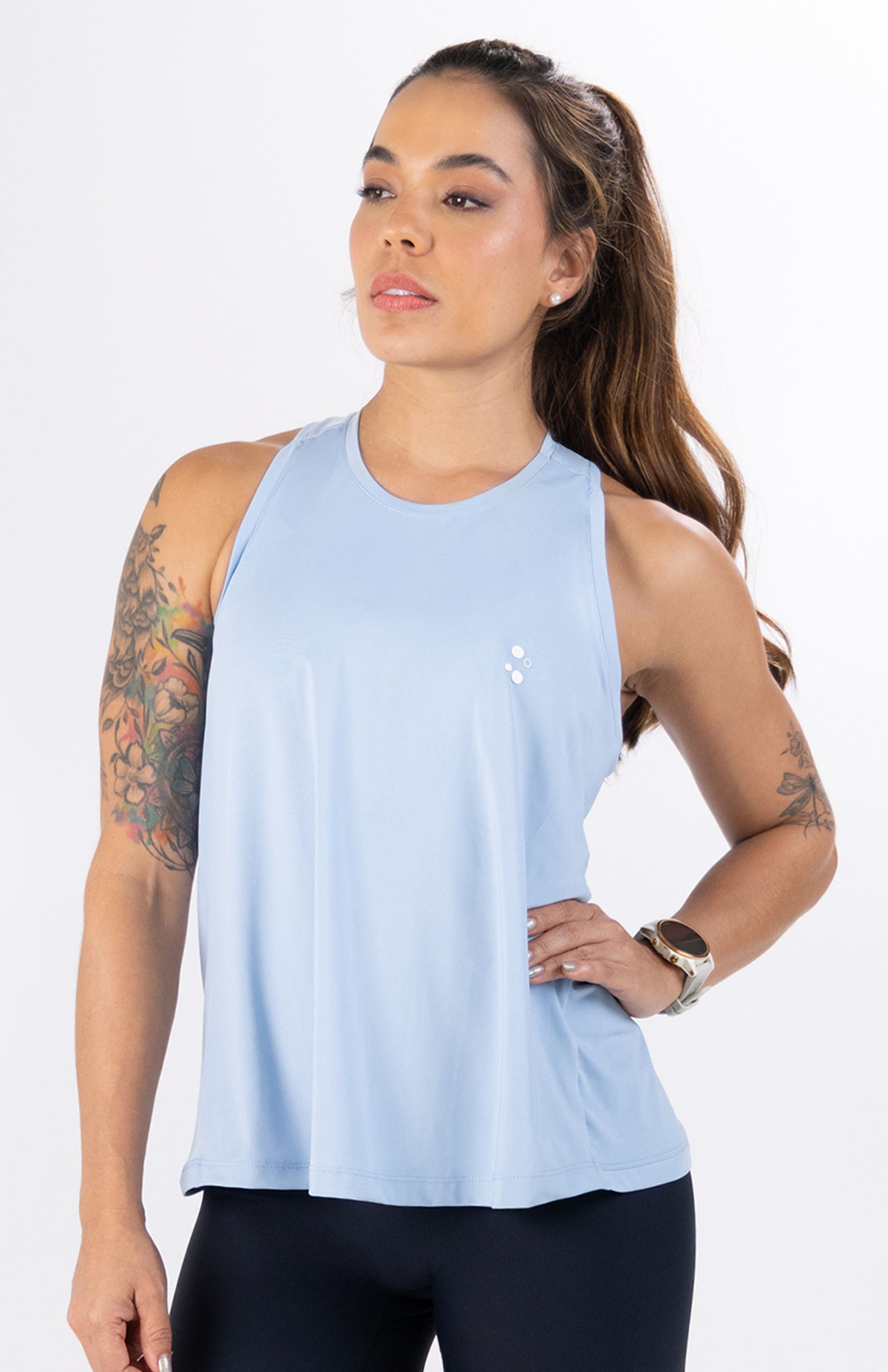 Camiseta Deportiva Manga Sisa Highforce para Mujer