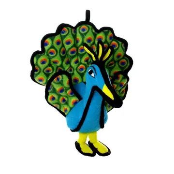 Tuffy Zoo Peacock, Durable, Tough, Squeaky Dog Toy