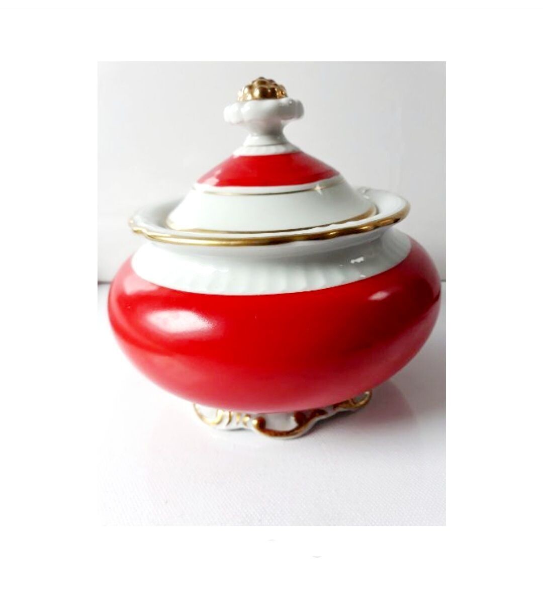 Altes Porzellan, Bonboniere Art Deco, Gebäckdose, Dose