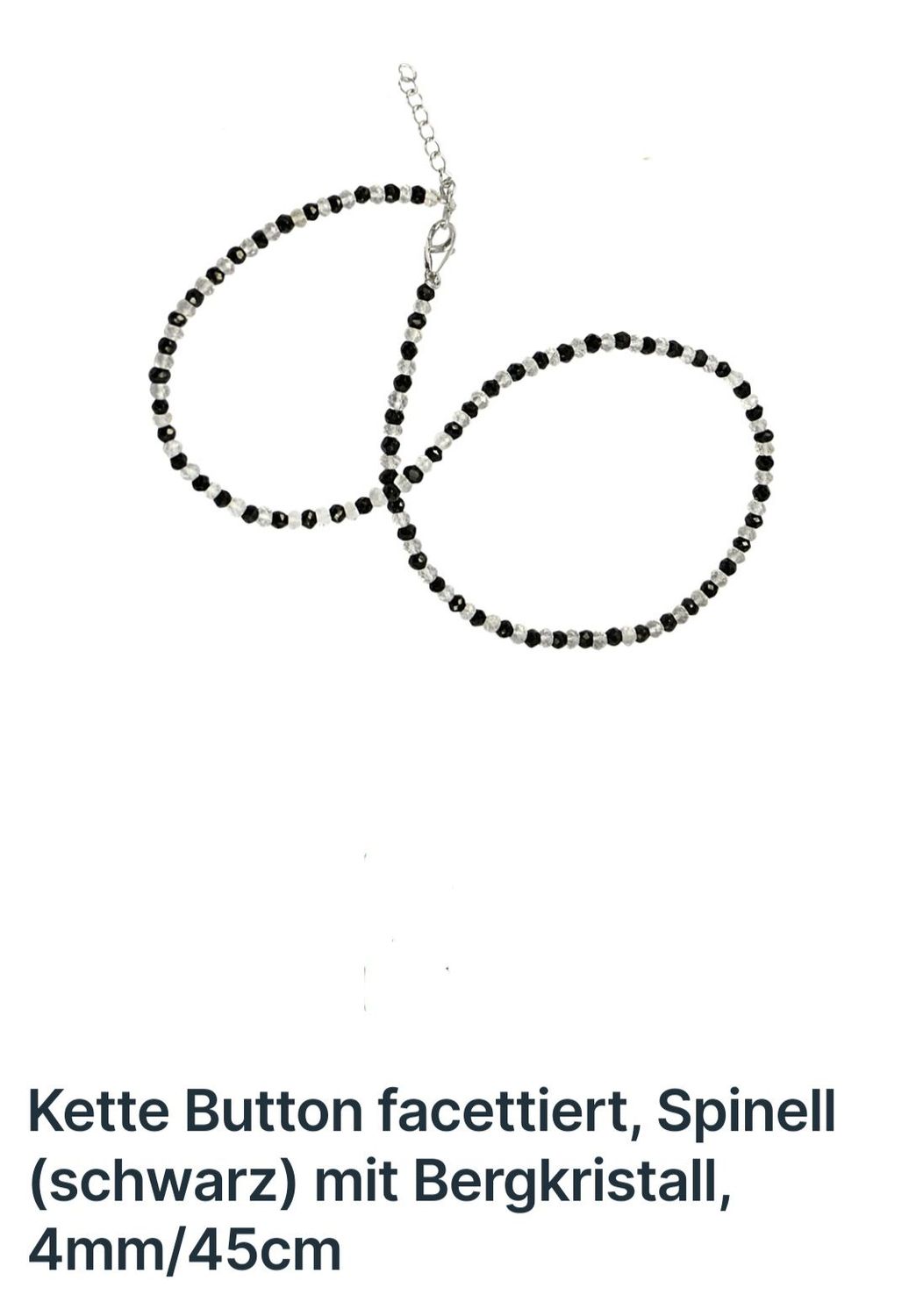 Spinellkette mit Bergkristall