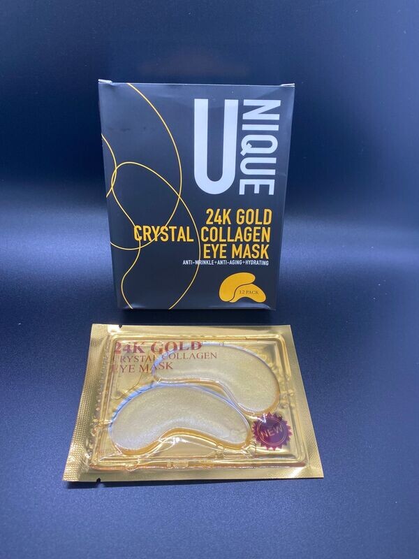 24K Gold Crystal Collagen Eye Mask - 1 pk. (12 par)