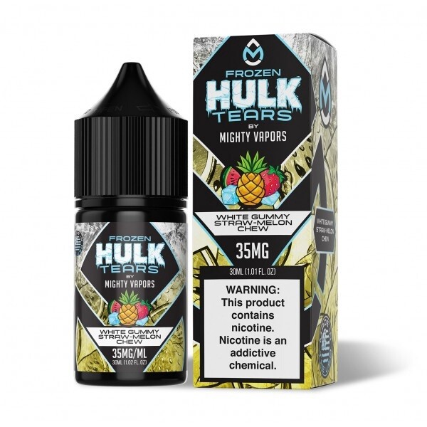 Hulk Tears Frozen Salt - White Gummy Straw-Melon Chew 30ml