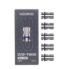 VooPoo PnP Coils 5pk, Size: VooPoo 5pk PnP TW-30 0.3Ω