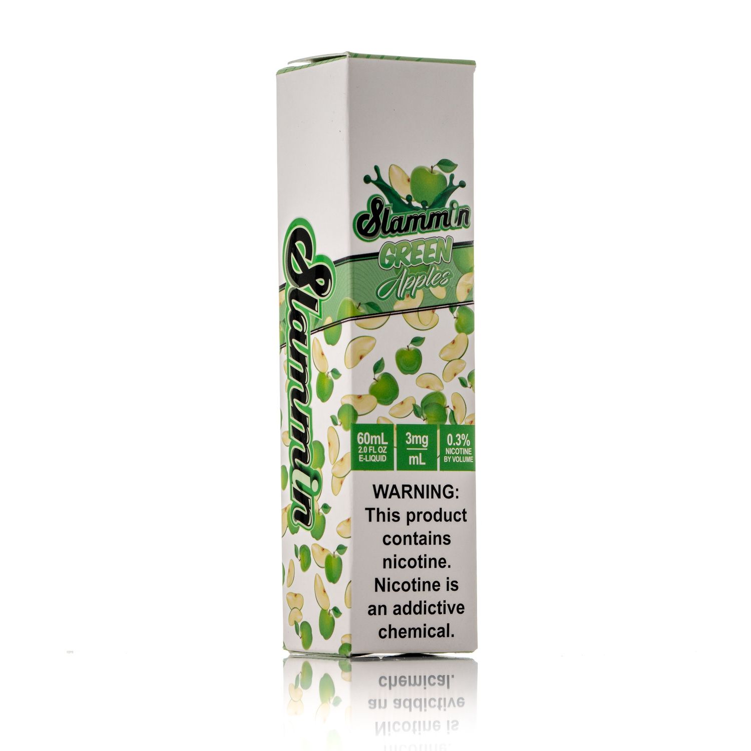 Slammin - Green Apple 60mL, Strength: 3mg