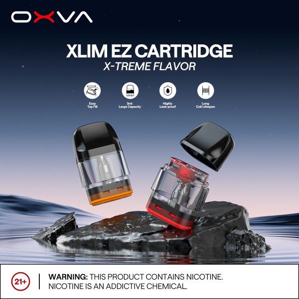 Oxva - Xlim EZ Cartridge, Size: 0.8ohm 3ml Top Fill 3pk