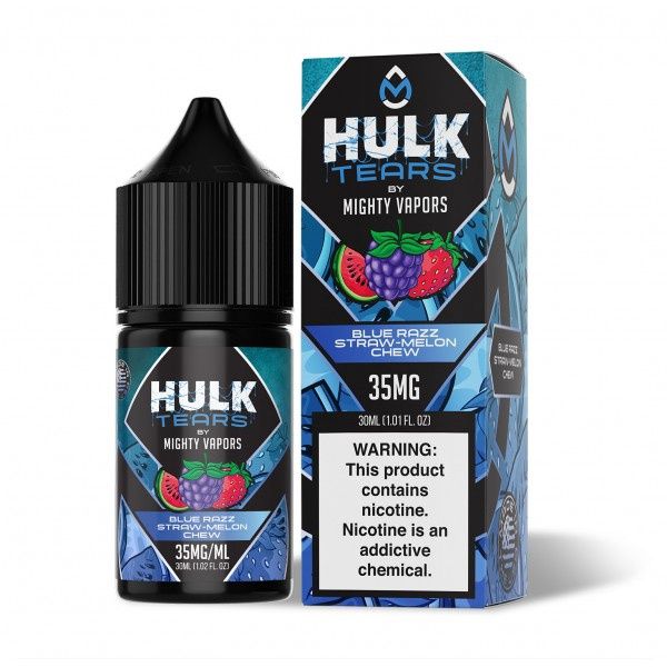 Hulk Tears - Blue Raz Straw Melon Chew 30ml, Strength: 35mg