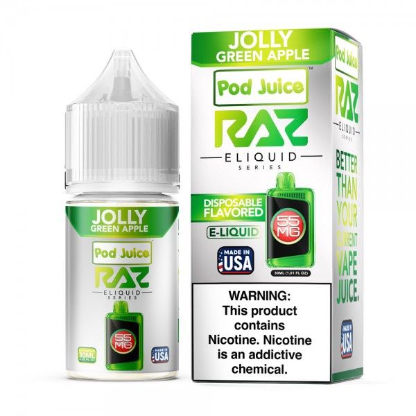 Raz x Pod Juice - Jolly Green apple Salt 30ml