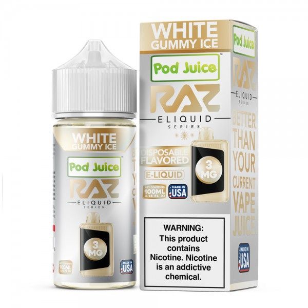 Raz x Pod Juice - White Gummy Ice 100ml