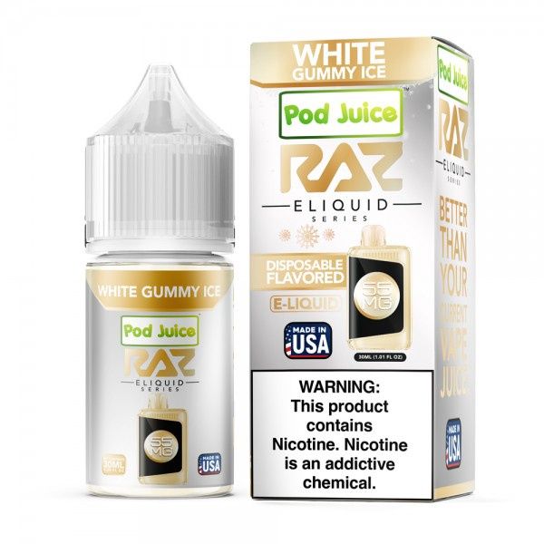 Raz x Pod Juice - White Gummy Ice Salt 30ml