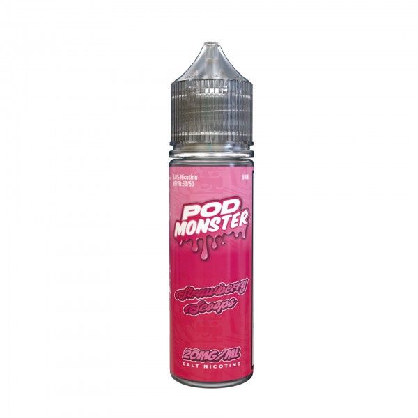 Pod Monster Salt - Strawberry Scoops 60ml, Strength: 20mg