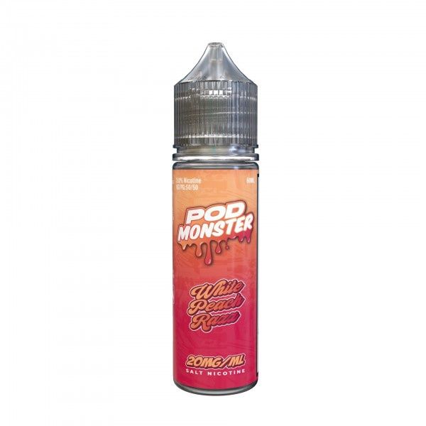Pod Monster Salt - White Peach Razz 60ml, Strength: 20mg