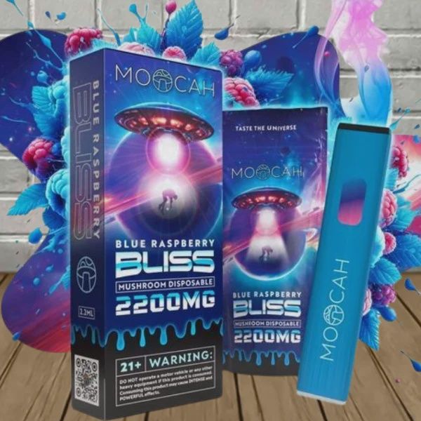 Moocah Mushroom Vape 2200 Mg, Flavor: Blue Raspberry Bliss