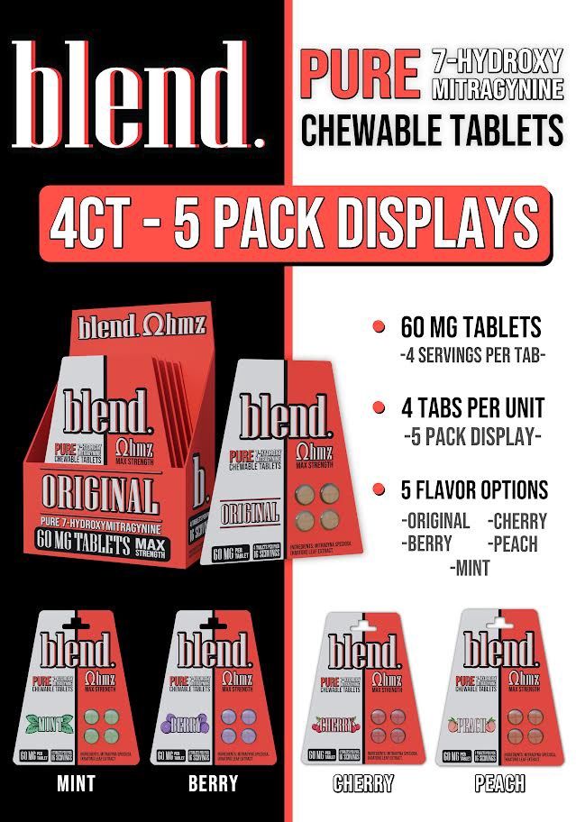 Blend - 7 OH 60mg Tabs 4ct, Flavor: Berry