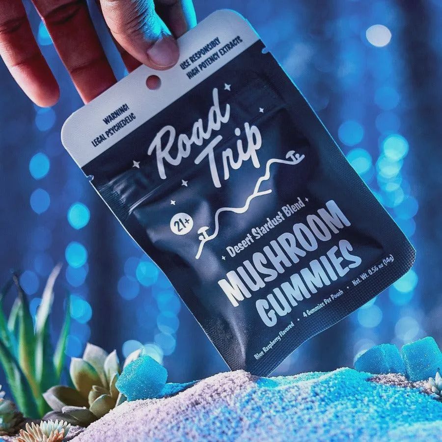 Road Trip - Mushroom Gummies 8ct, Flavor: Blue Raspberry 28000mg