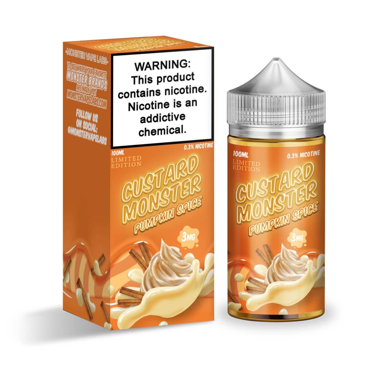 Custard Monster - Pumpkin Spice 100ml, Strength: 0mg