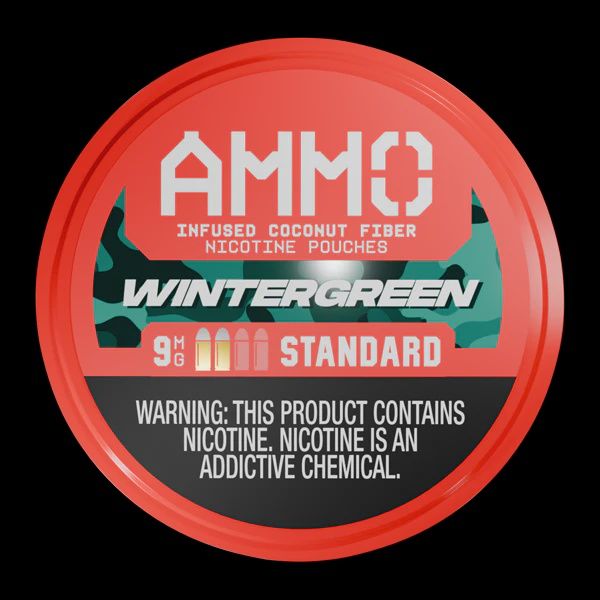 AMMO - Nicotine Pouches, Flavor: Wintergreen, Nic: 9mg