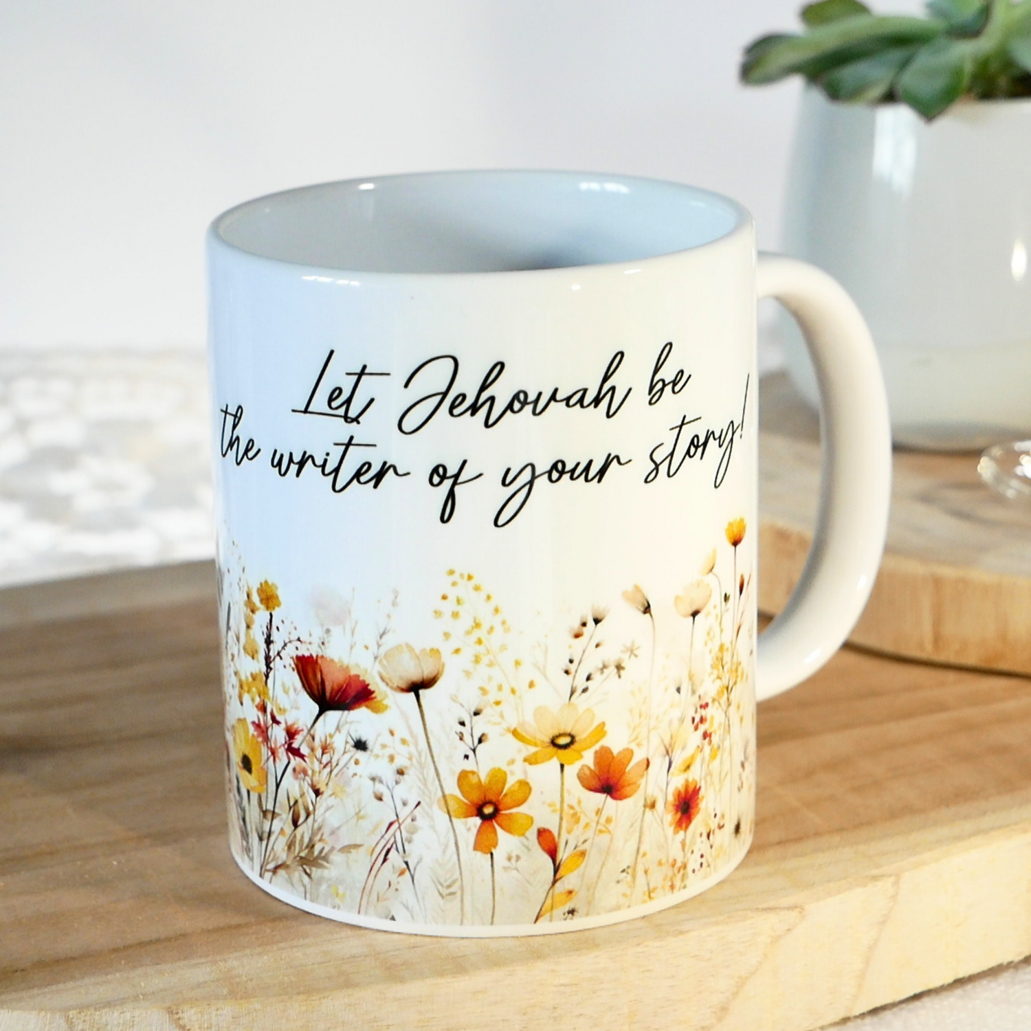 Tasse Yellow Wildflowers / Tasse mit Bibelvers