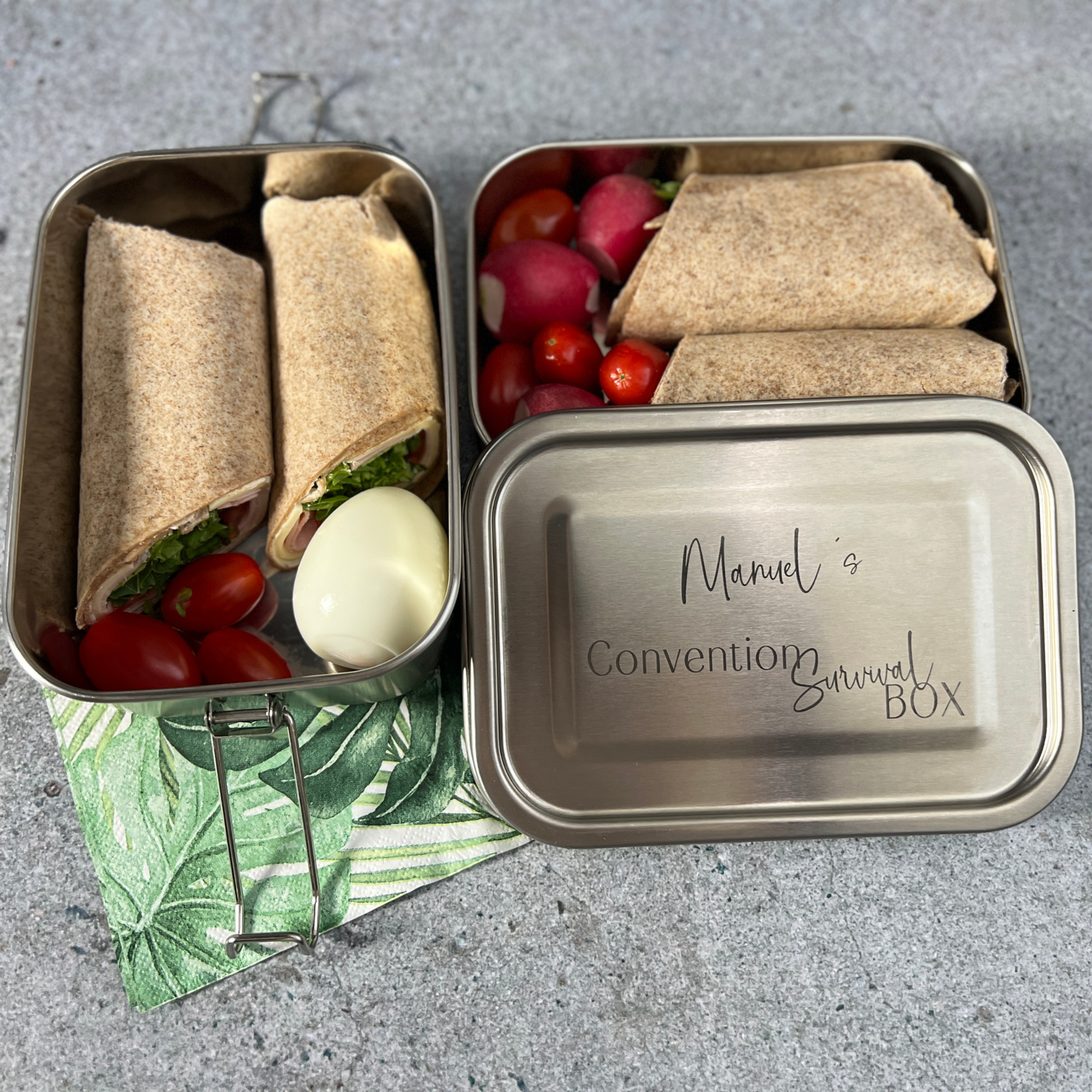 Lunchbox JW Edelstahl / Brotbox JW / Bentobox JW