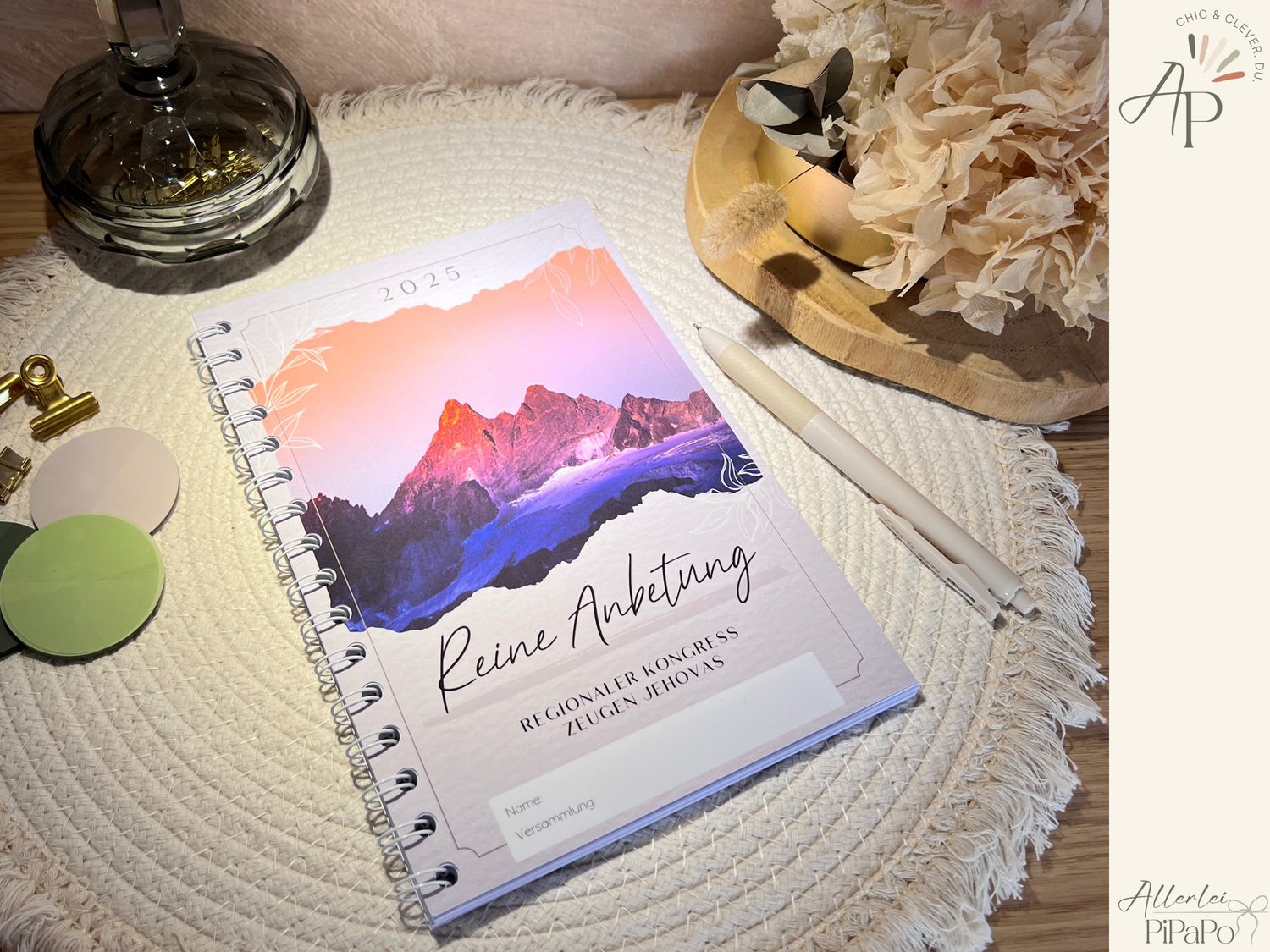 Reine Anbetung - Notizbuch Kongress 2025 Papier mit Drahtringbindung