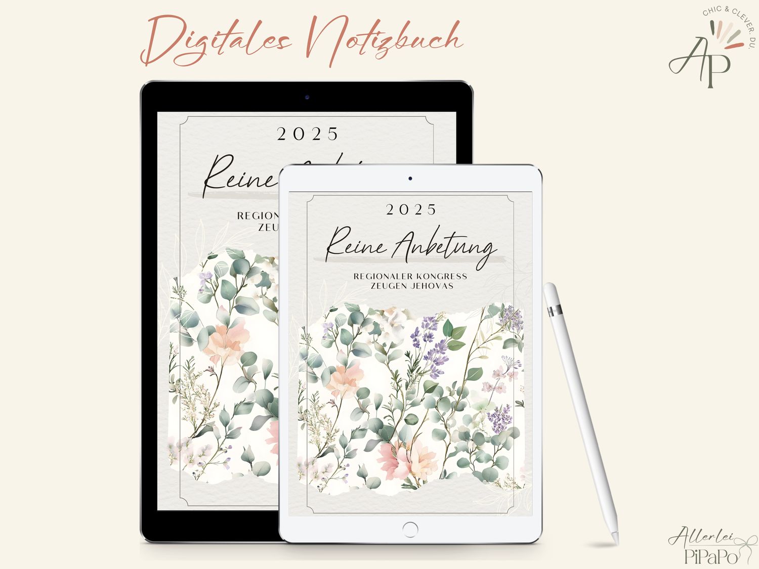 digitales Notizbuch - Reine Anbetung - Kongress JW -  Eukalyptus
