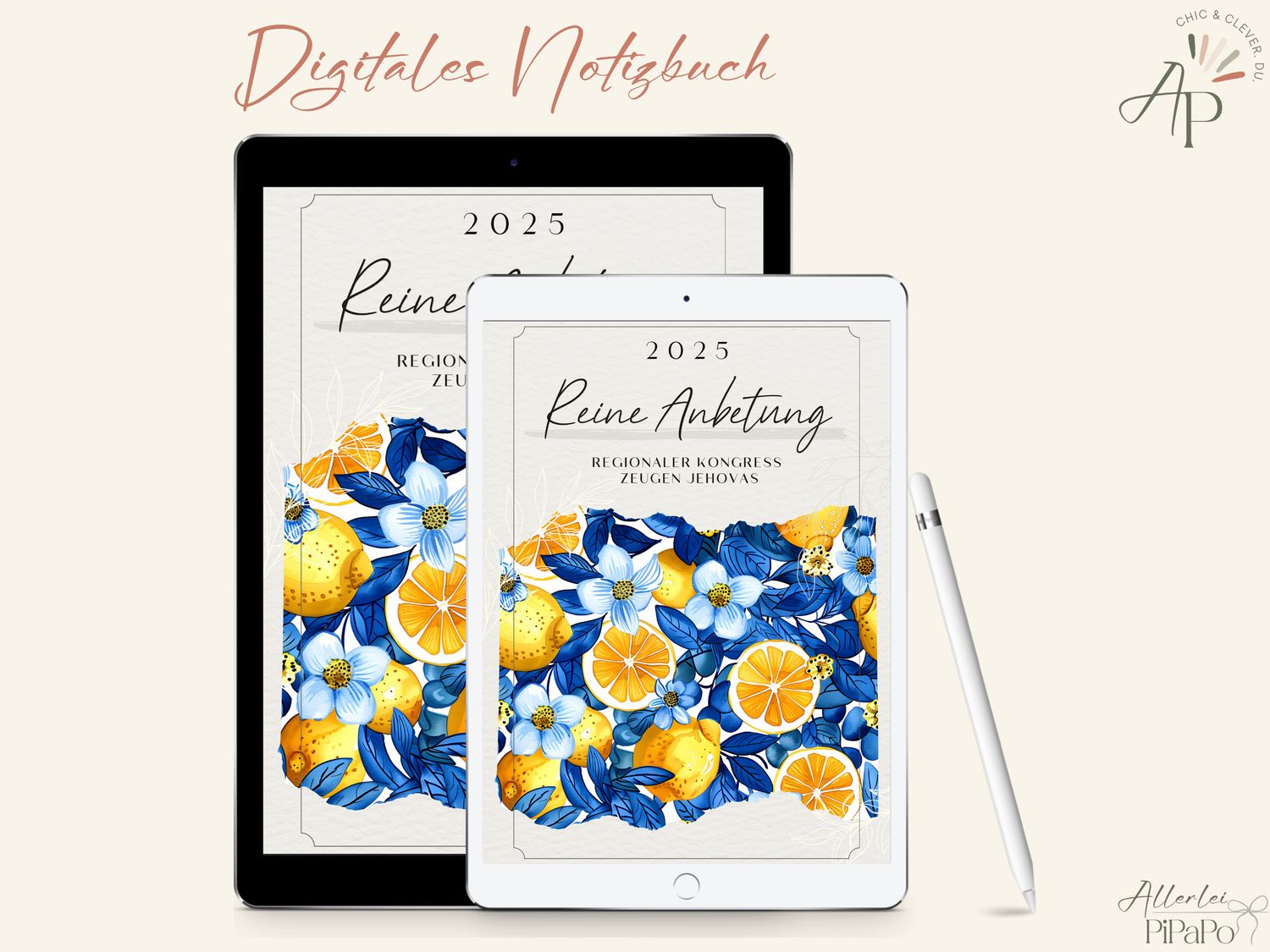 digitales Notizbuch - Reine Anbetung - Kongress JW -  Zitrus