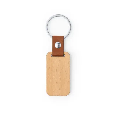 Porte-clés en bois naturel