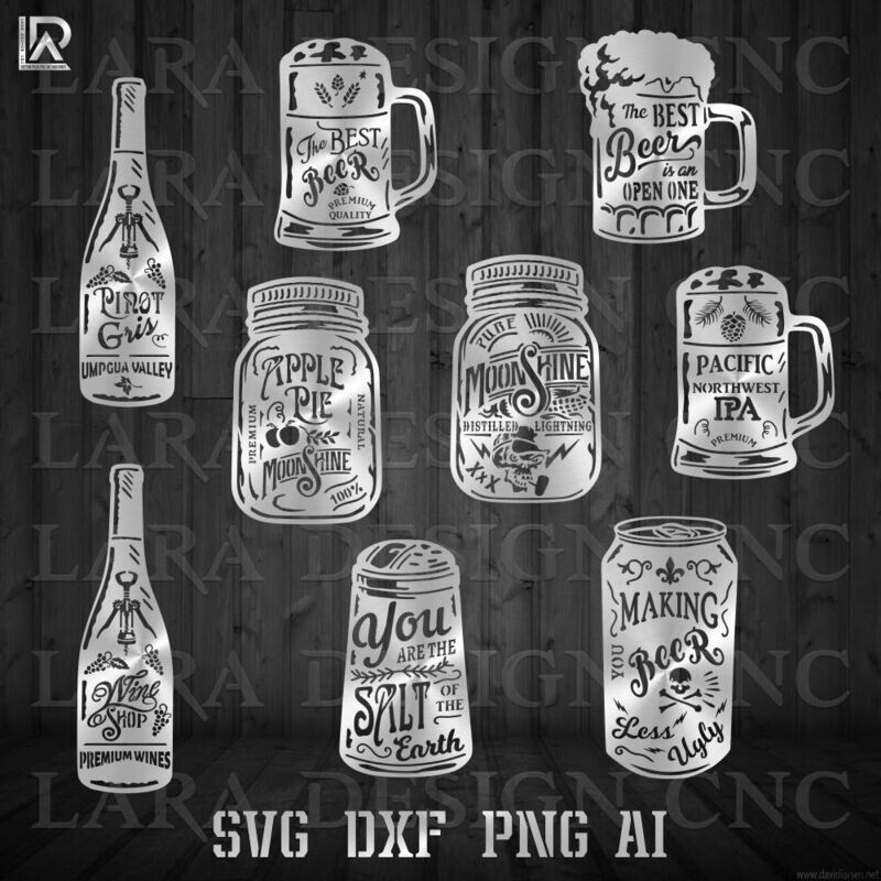 APPLEPIE CORN LIQUOR BUNDLE DXF SVG PDF AI PNG