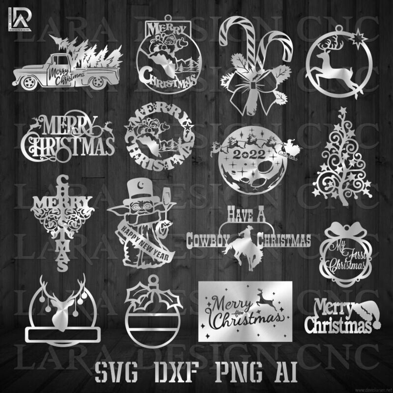 CHRISTMAS BUNDLE - DXF - SVG - AI - PDF