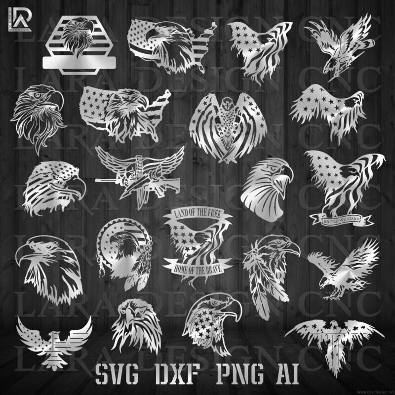 EAGLES BUNDLE - DXF - SVG - AI - PDF
