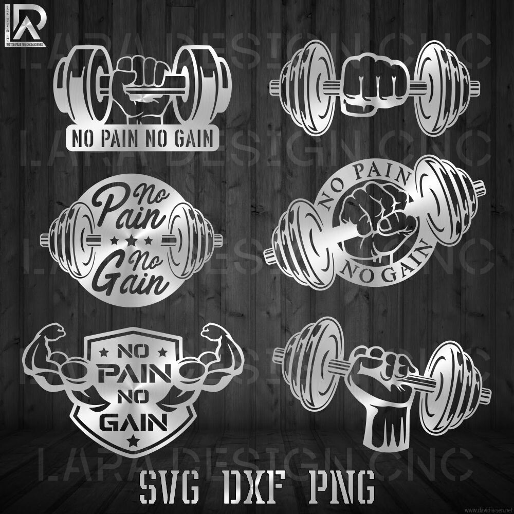 FITNESS GYM BUNDLE - DXF - SVG - AI - PDF