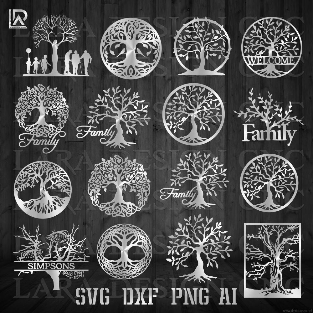 TREE OF LIFE BUNDLE - DXF - SVG - AI - PDF