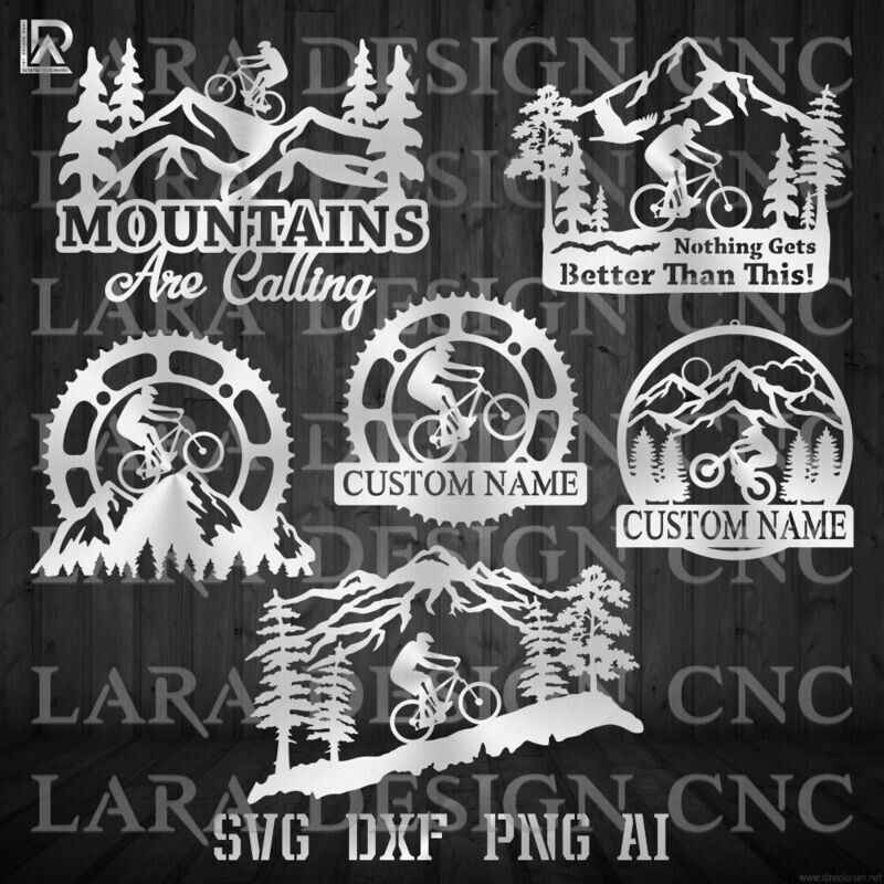 MOUNTAIN BIKE BUNDLE - DXF - SVG - AI - PDF