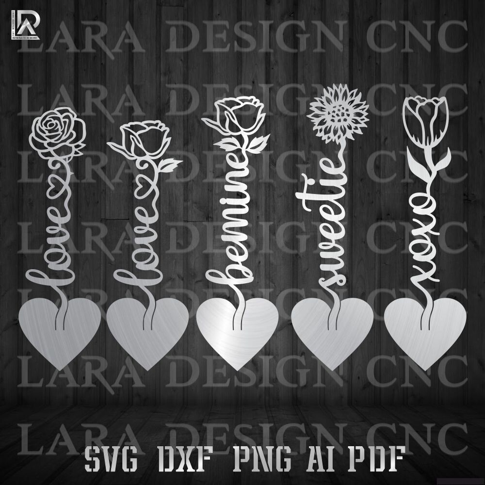 ROSES BUNDLE - MULTI LAYER - DXF - SVG - PDF - AI - CUT FILES