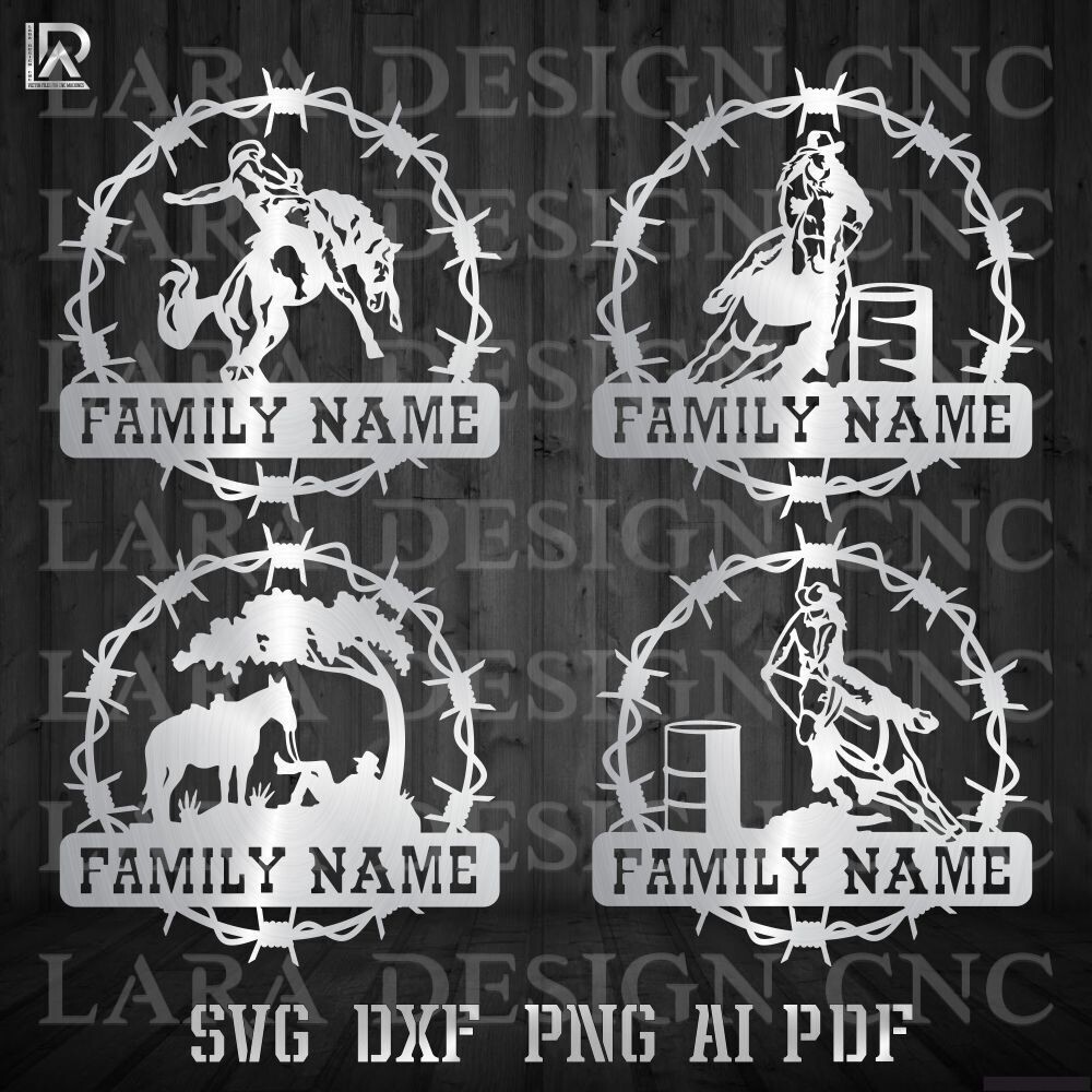 COWBOY BUNDLE - DXF - SVG - PDF - AI - CUT FILES