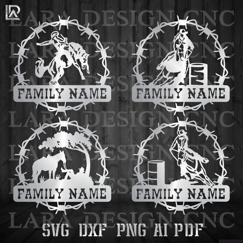 COWBOY BUNDLE  - DXF - SVG - PDF - AI - CUT FILES