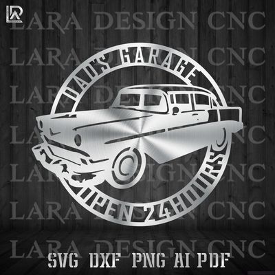 silhouette svg artwork dad&#39;s garage open 24 hours