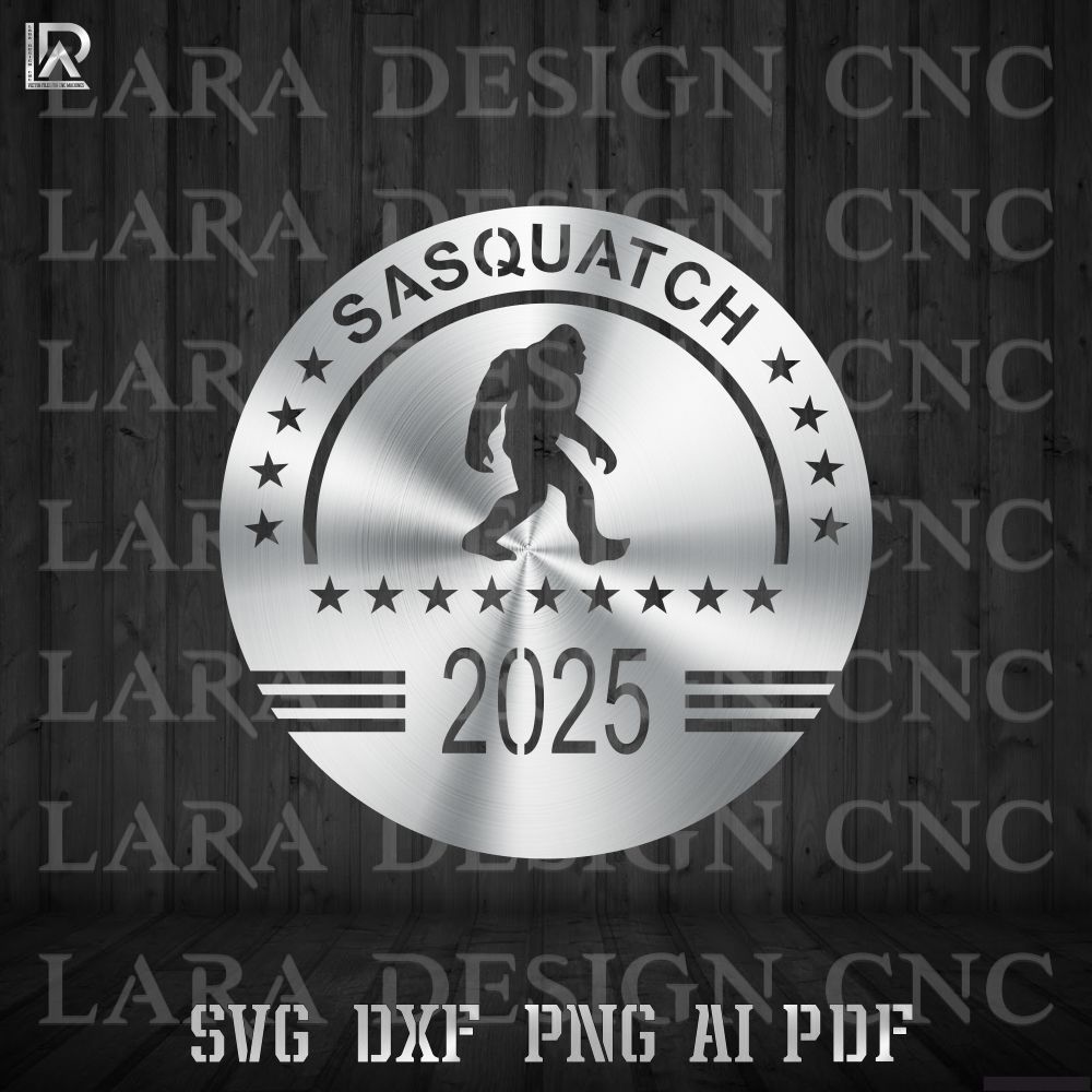 SASQUATCH 2025  - DXF - SVG - AI - PDF CUT FILES