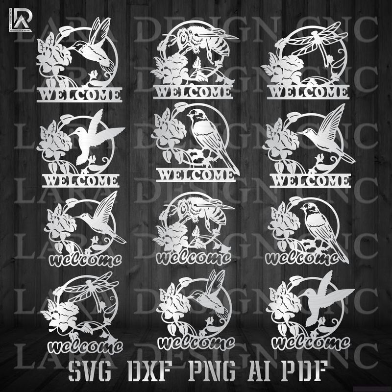FLORAL MONOGRAM BUNDLE - DXF - SVG - AI - PDF - CUT FILE