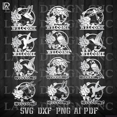 FLORAL MONOGRAM BUNDLE - DXF - SVG - AI - PDF - CUT FILE