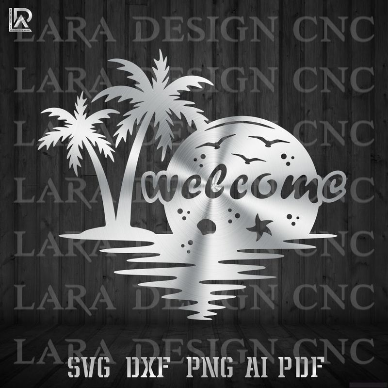 welcome oasis - Dxf svg Ai Pdf files for cnc plasma and laser cutting