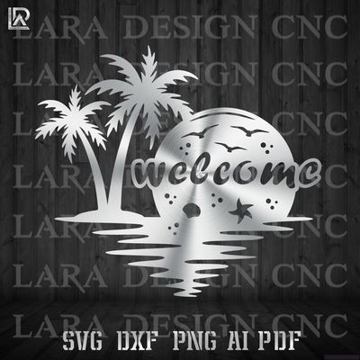 welcome oasis - Dxf svg Ai Pdf files for cnc plasma and laser cutting